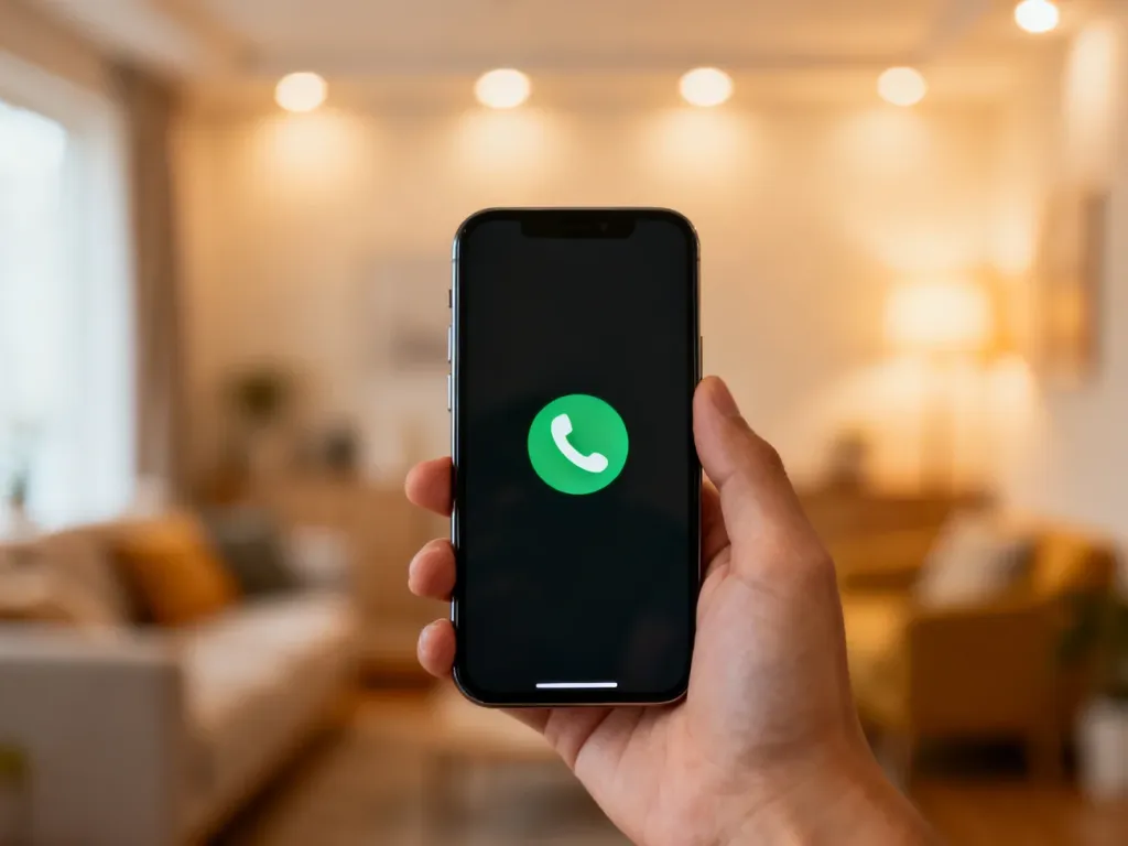 Dłoń trzymająca smartfon z ikoną kontaktu na ekranie, symbolizująca łatwy dostęp do obsługi klienta PGNiG.